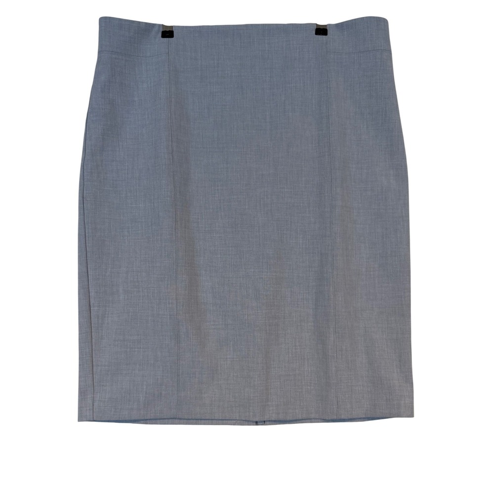 Ann Taylor Womens Size 18 Light Blue Heathered Pencil Skirt Lined Career Office